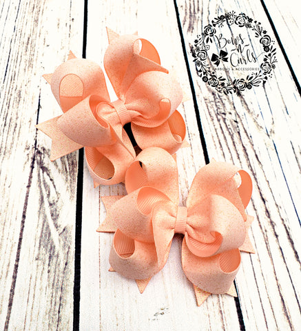{{ Frosty Peach Dazzle }}  **Bitty Single and Piggies**