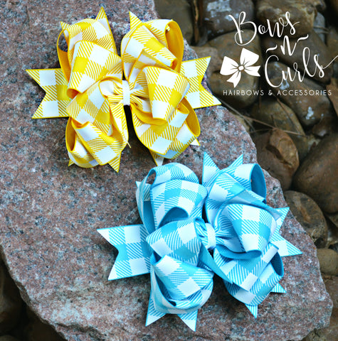{Sunny Skies} - Yellow or Turquoise Plaid