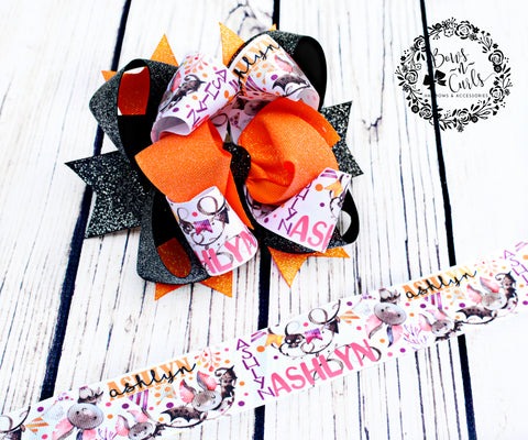 Halloween Personalized Bow