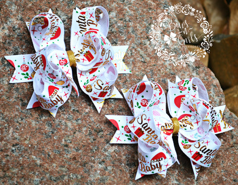 {{Santa Baby}} White - Bitty Single and Piggies