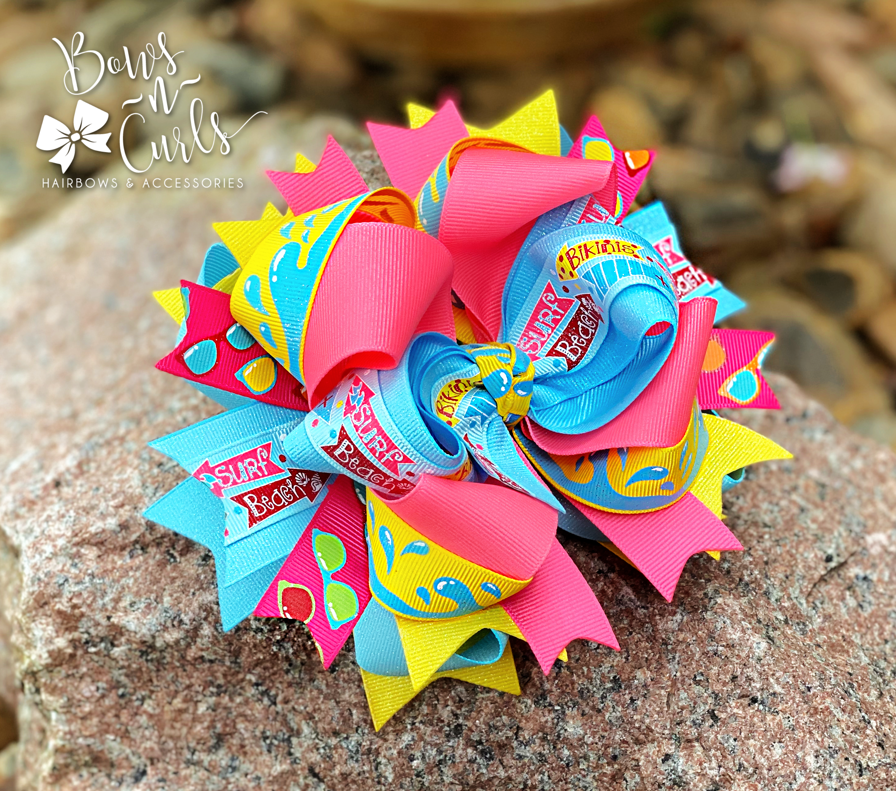 ONE of a KIND!! {{ Beach Day - Boutique style}} Large/Barrette