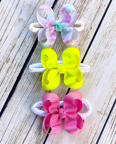 Newborn/ Infant Bitty Bands **March Colors**