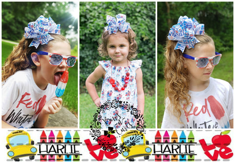 {{Back 2 School Personalized Bow}}